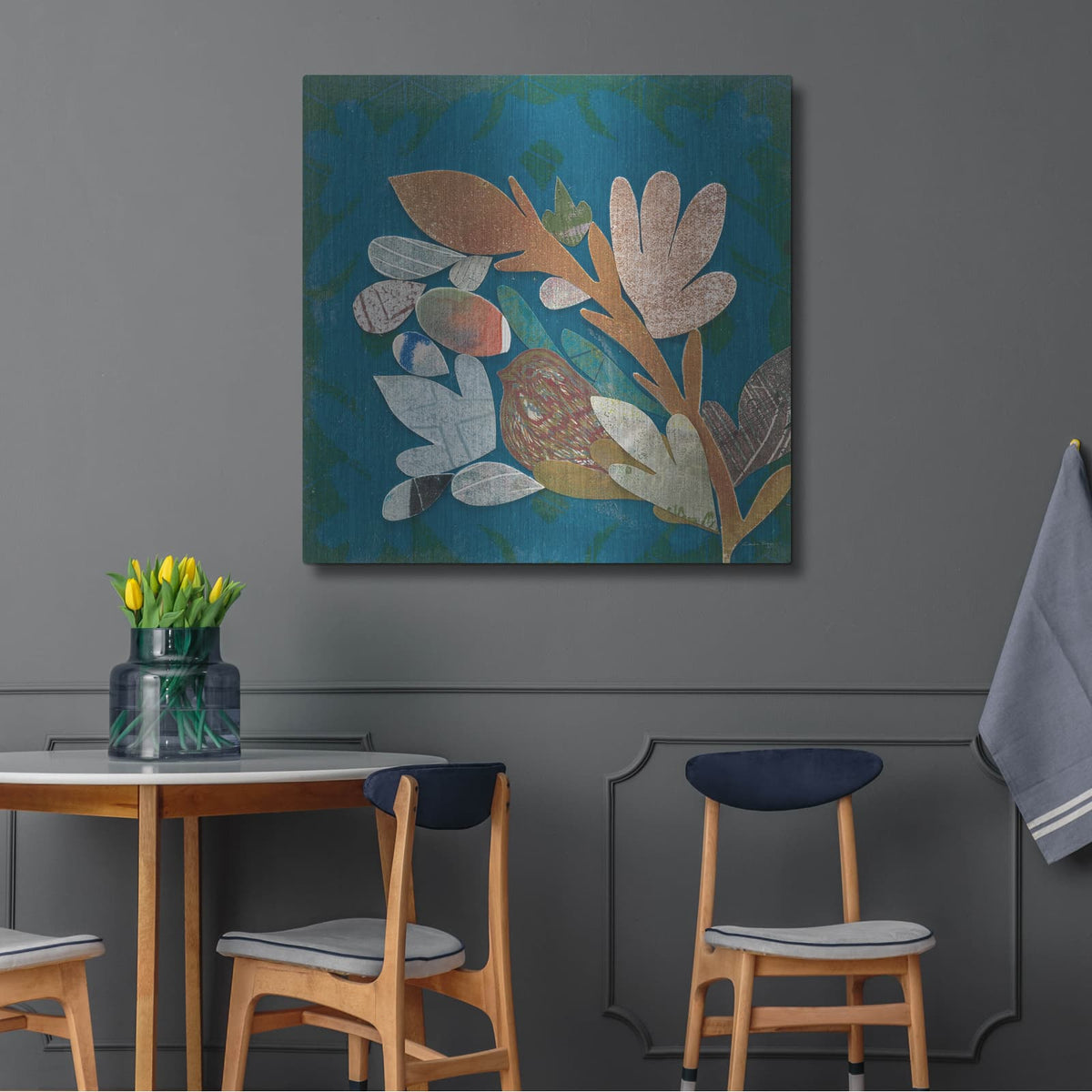 'Nesting Birds 2' by Candra Boggs – Metal Wall Art, 36x36 room view