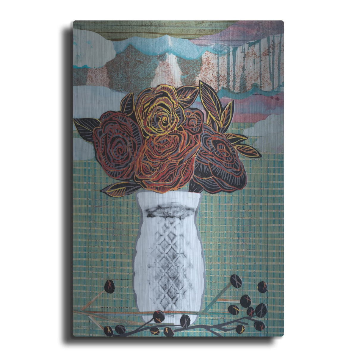 'Romance Bouquet' by Candra Boggs – Metal Wall Art