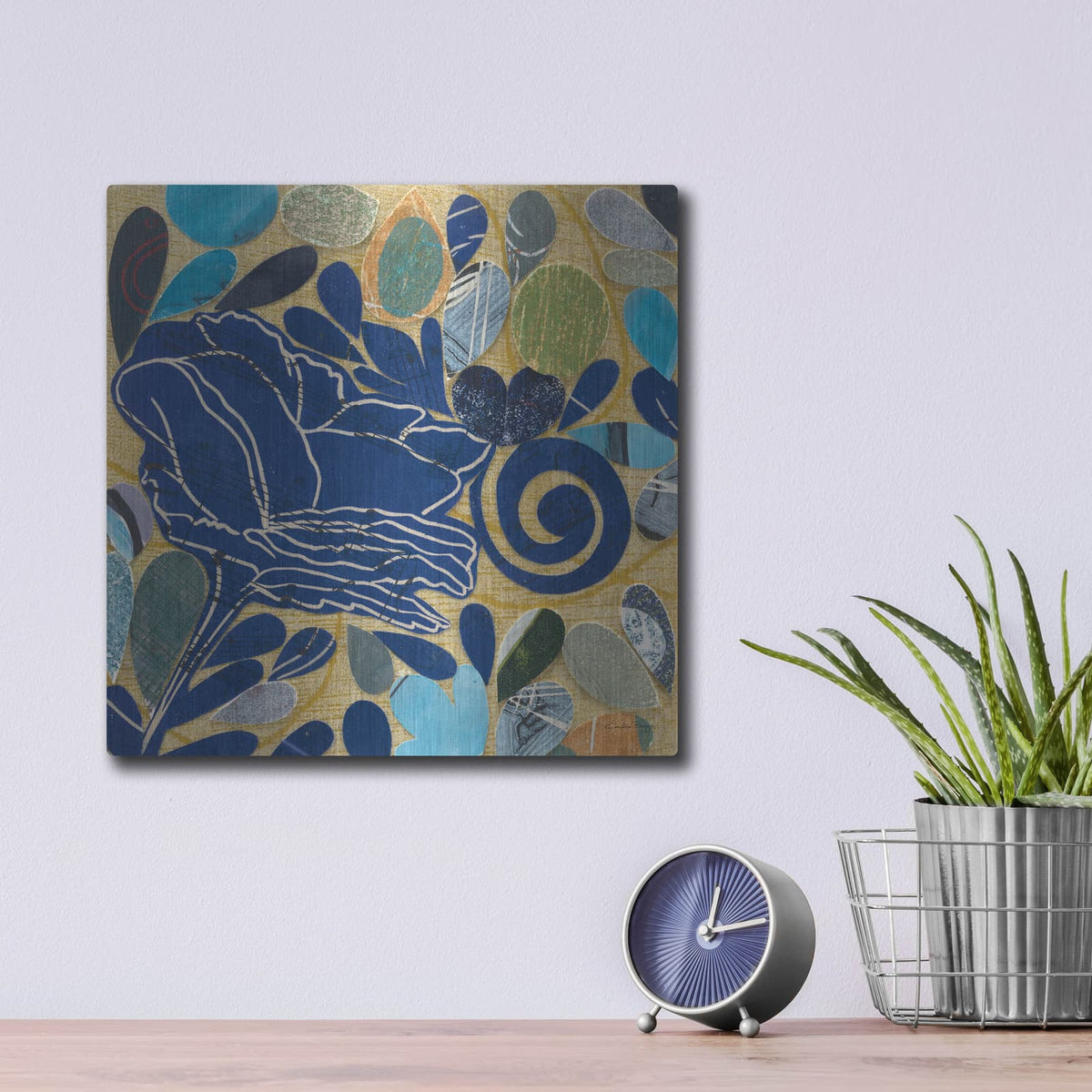 'Rose 1' by Candra Boggs – Metal Wall Art, 12x12 room view