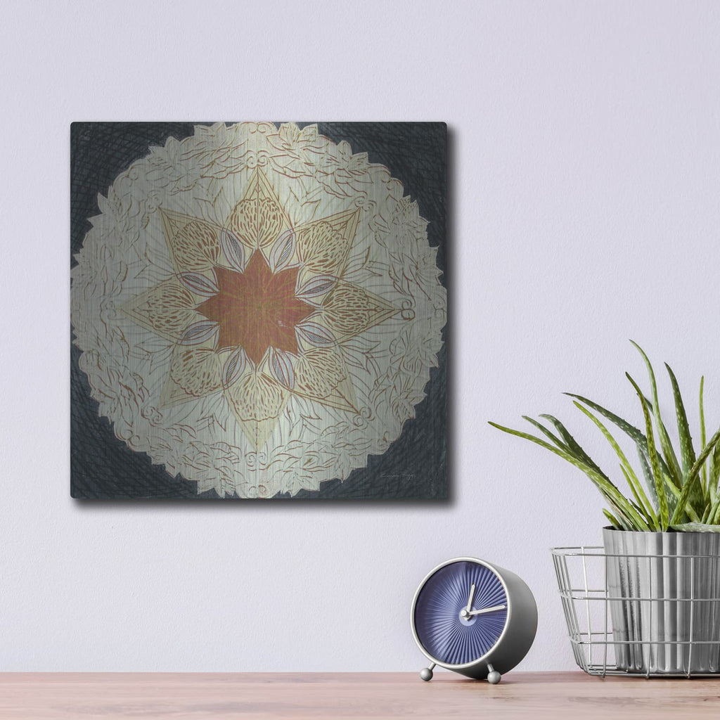 'Starshine Mandala 1' by Candra Boggs – Metal Wall Art, 12x12 room view