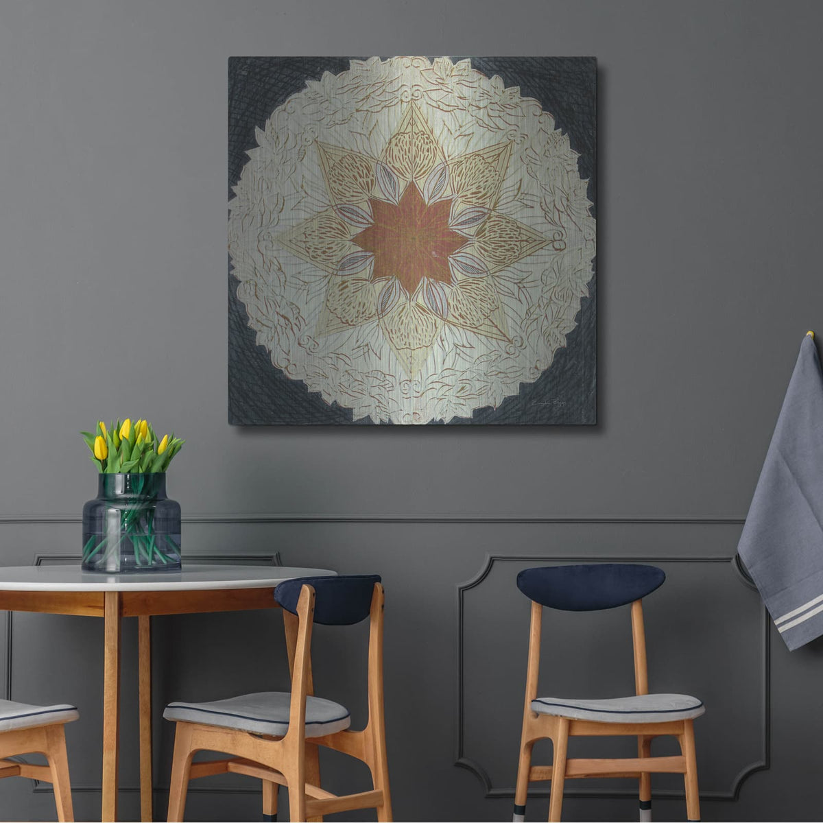 'Starshine Mandala 1' by Candra Boggs – Metal Wall Art, 36x36 room view