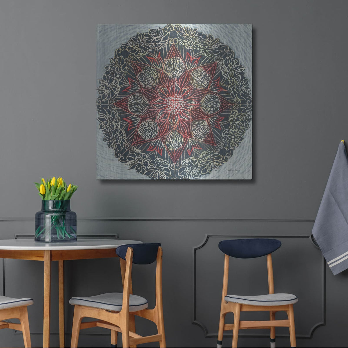 'Starshine Mandala 2' by Candra Boggs – Metal Wall Art, 36x36 room view