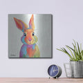 'Cheery Bunny' by Britt Hallowell – Metal Wall Art, 12x12 room view