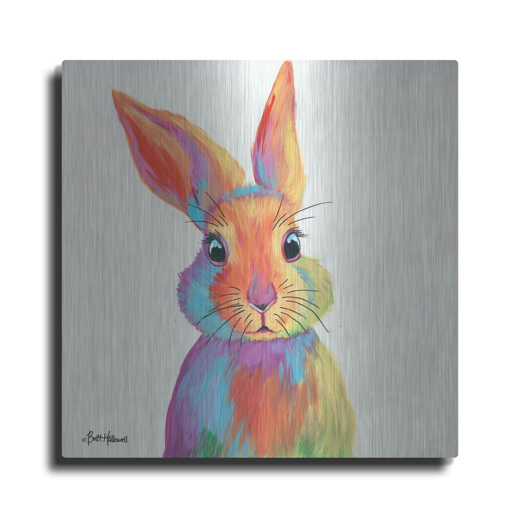 'Cheery Bunny' by Britt Hallowell – Metal Wall Art