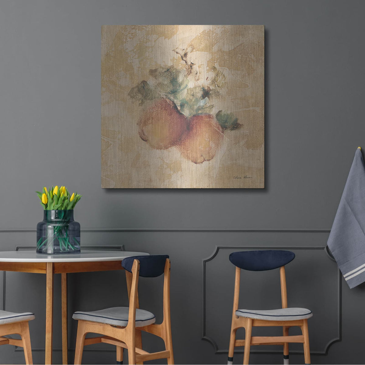 'Apples Square' by Cheri Blum – Metal Wall Art, 36x36 room view