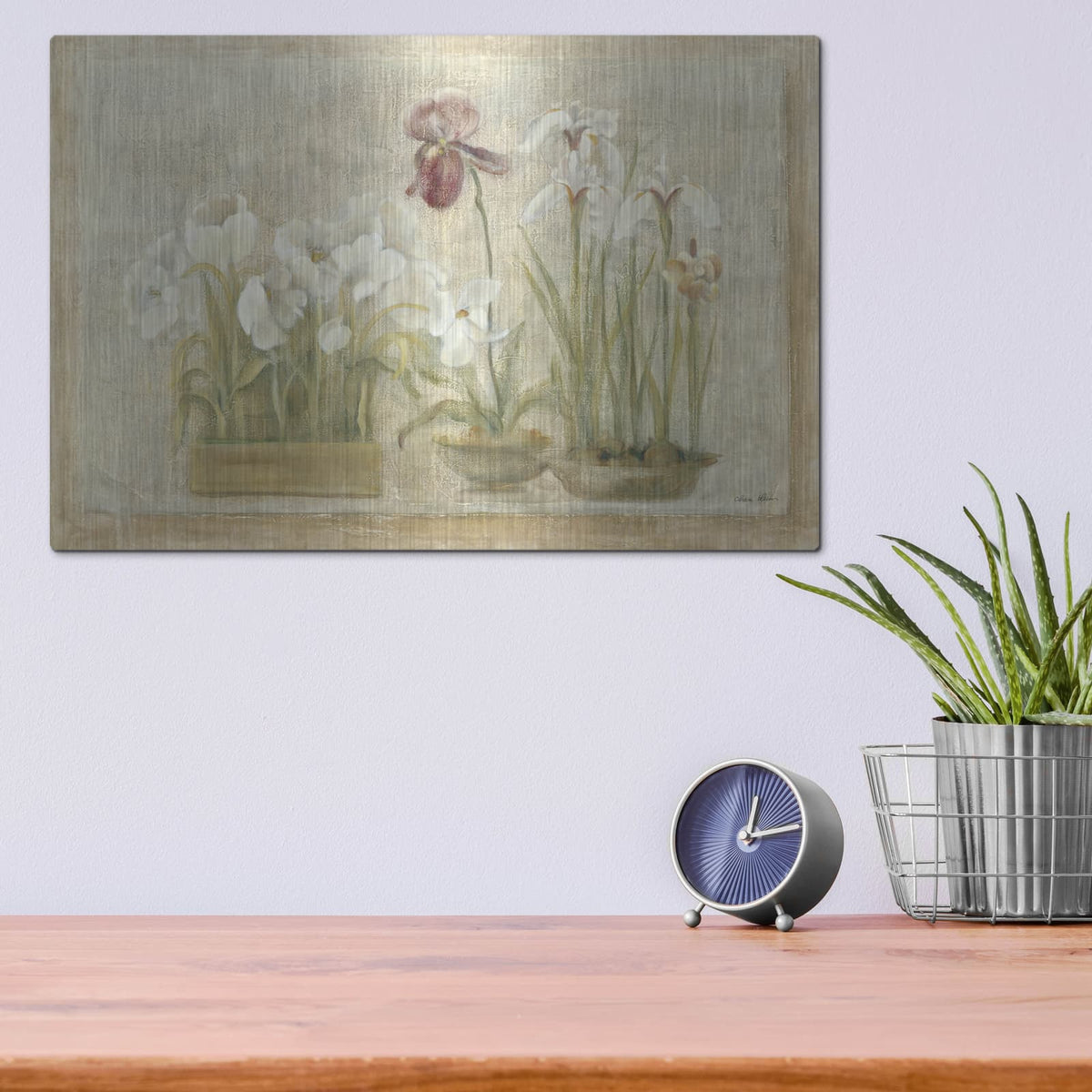 'Asian Florals' by Cheri Blum – Metal Wall Art, 16x12 room view
