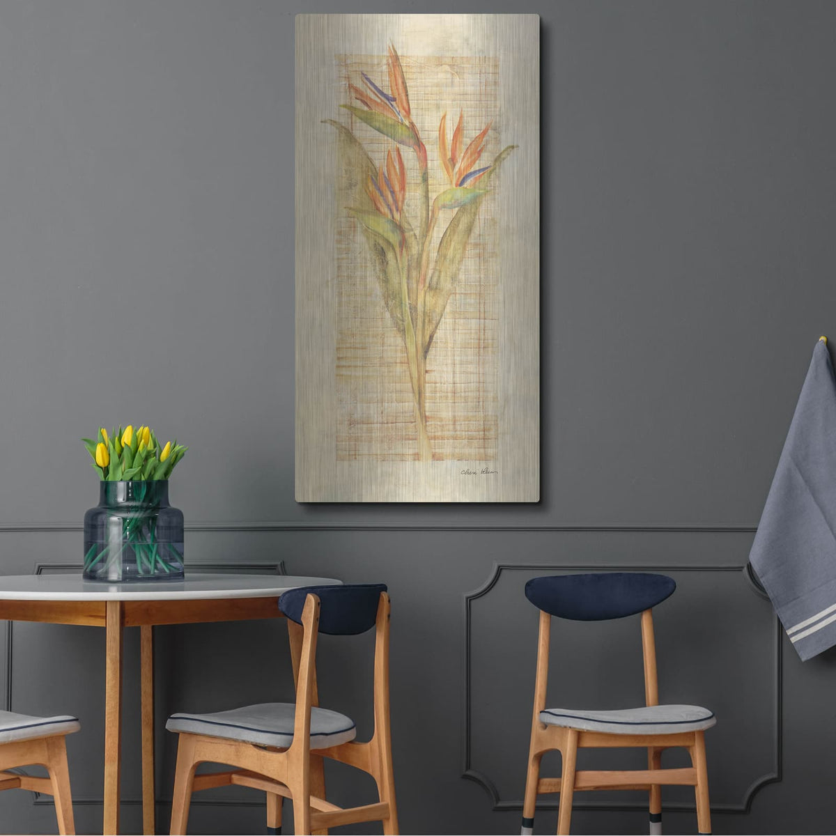 'Bird Of Paradise' by Cheri Blum – Metal Wall Art, 24x48 room view