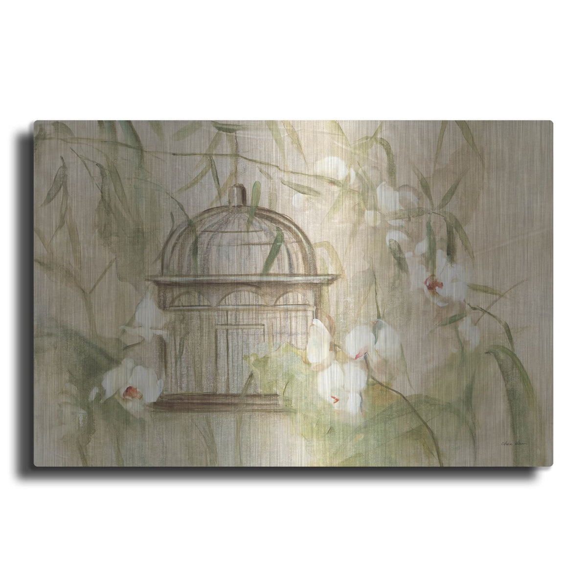 'Birdcage Bamboo' by Cheri Blum – Metal Wall Art