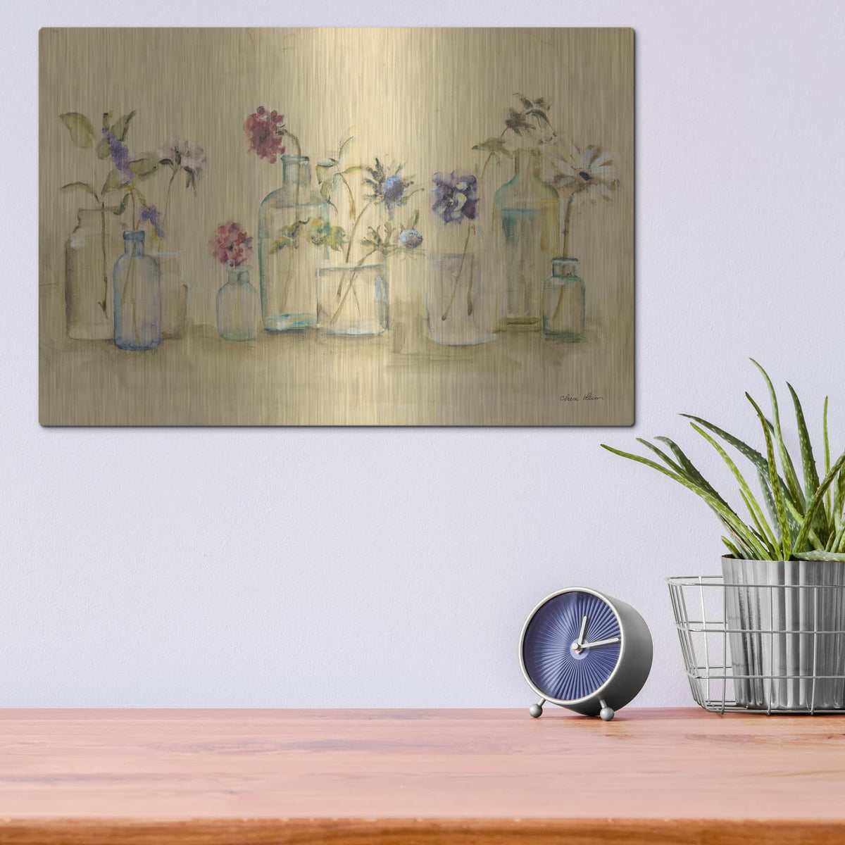 'Blossoms And Buds' by Cheri Blum – Metal Wall Art, 16x12 room view