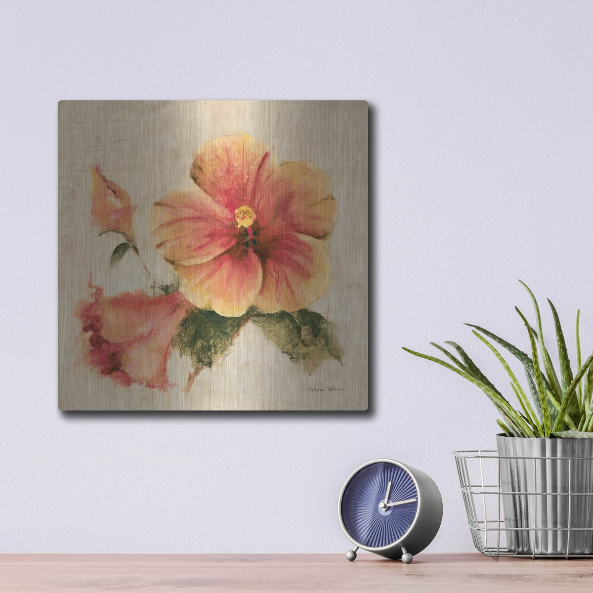 'Bright Tropics 1' by Cheri Blum – Metal Wall Art, 12x12 room view