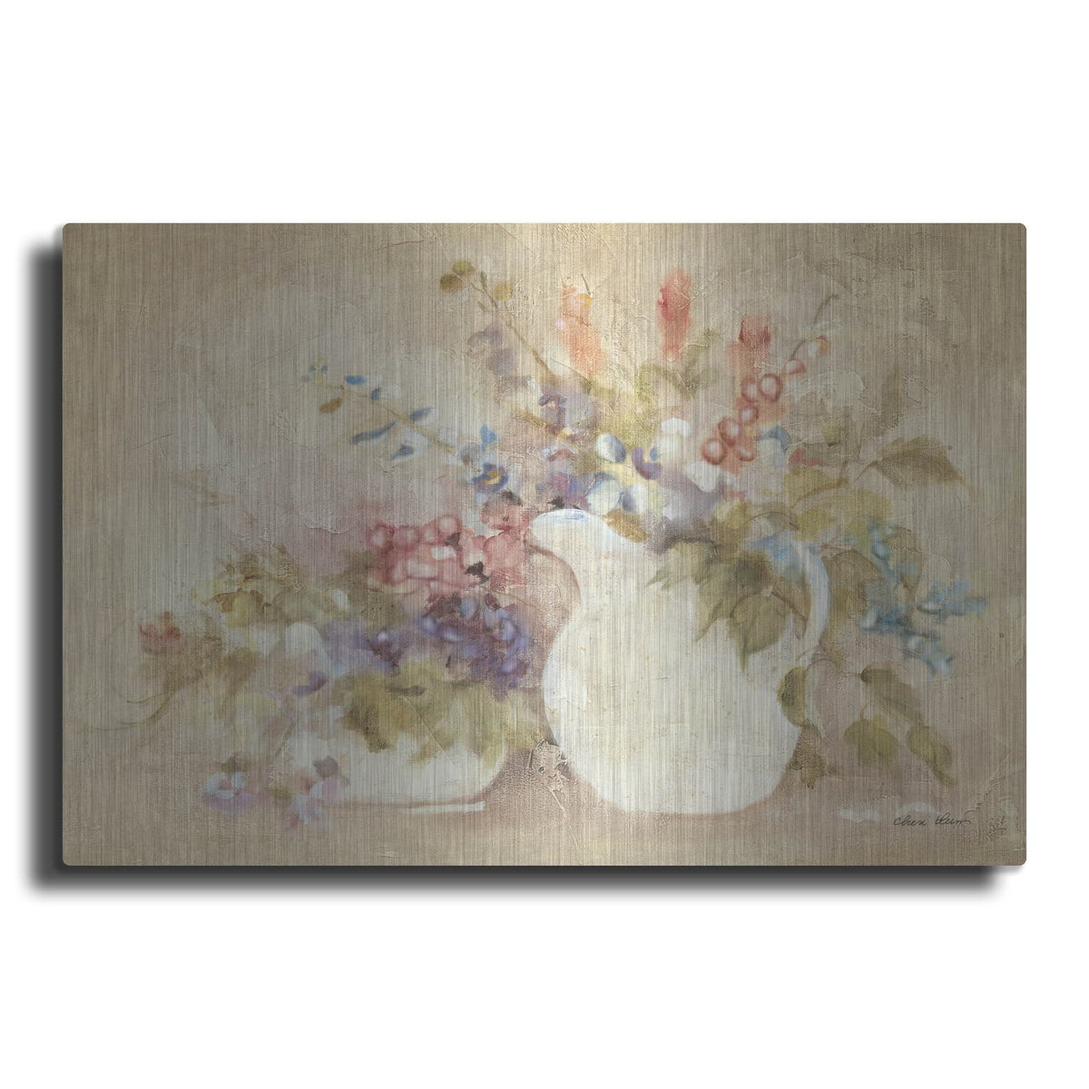 'Cascading Floral 2' by Cheri Blum – Metal Wall Art
