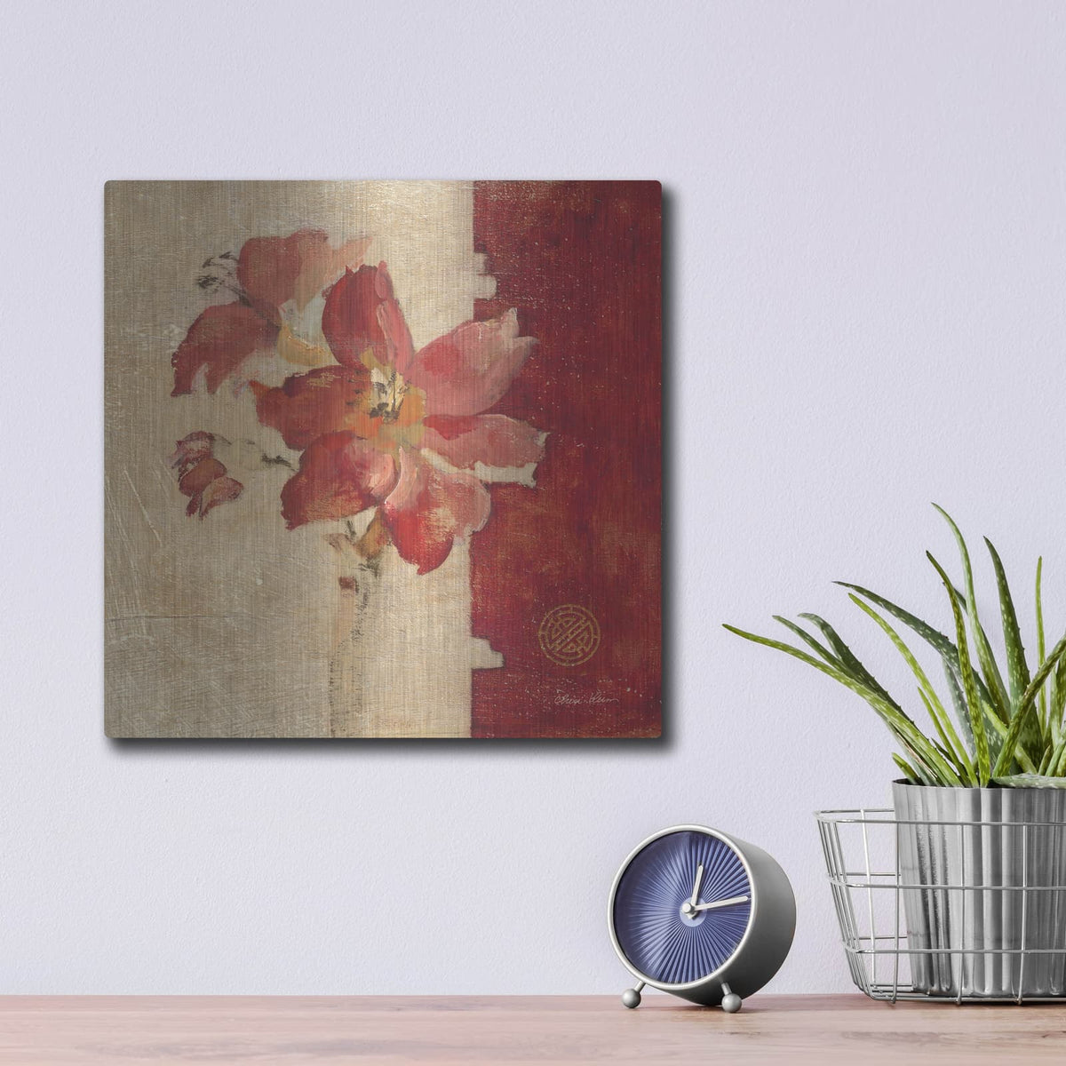 'Chinoiserie 4' by Cheri Blum – Metal Wall Art, 12x12 room view