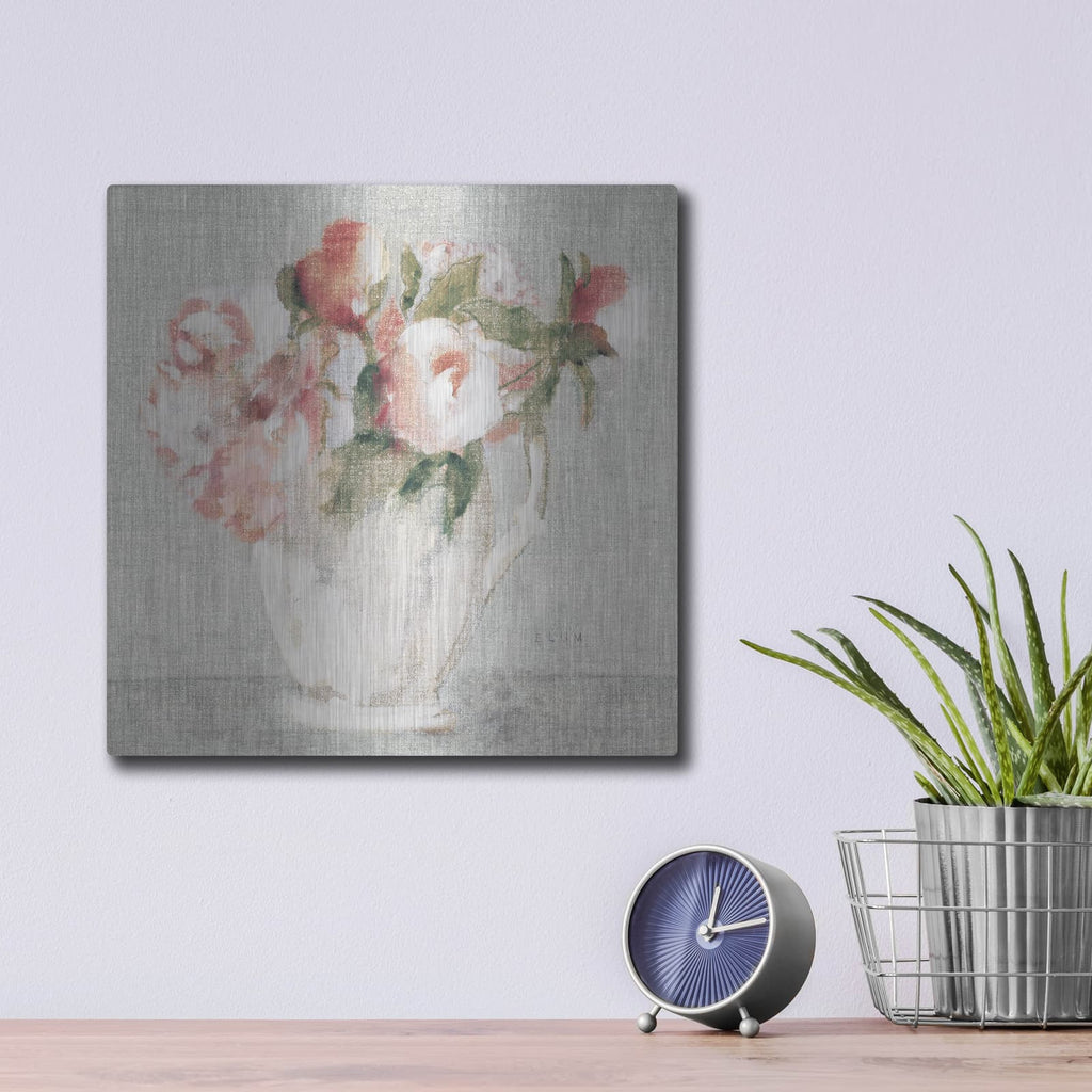 'Cottage Bouquet 3 Light' by Cheri Blum – Metal Wall Art, 12x12 room view
