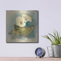 'French Calla Lily' by Cheri Blum – Metal Wall Art, 12x12 room view