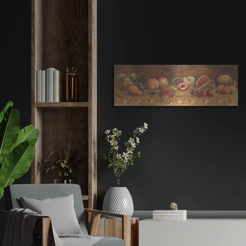 'Fruit Panel 1' by Cheri Blum – Metal Wall Art, 36x12 room view