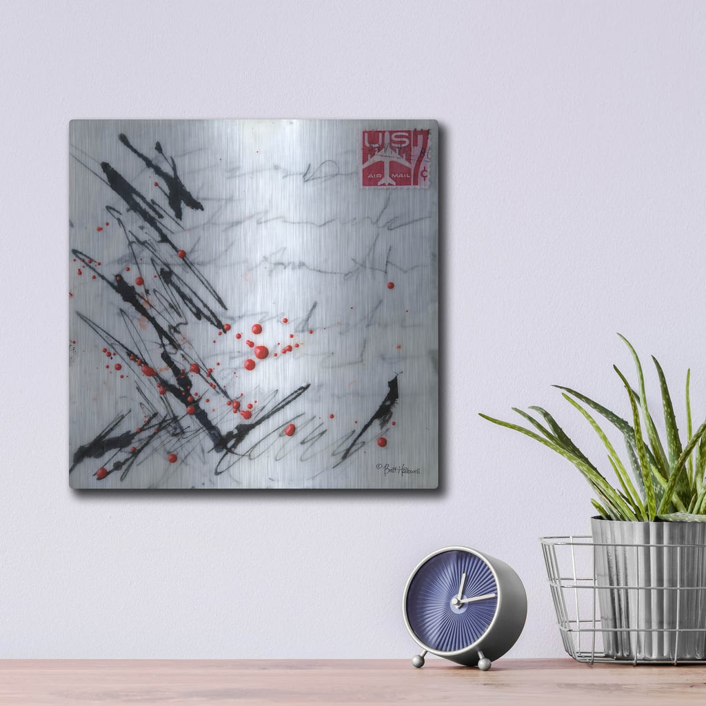 'Letters Home' by Britt Hallowell – Metal Wall Art, 12x12 room view