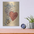 'Hearts And Ribbons 3' by Cheri Blum – Metal Wall Art, 12x16 room view