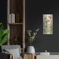 'Hollyhocks Panel 2' by Cheri Blum – Metal Wall Art, 12x24 room view