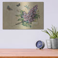 'Lilacs And Butterflies' by Cheri Blum – Metal Wall Art, 16x12 room view