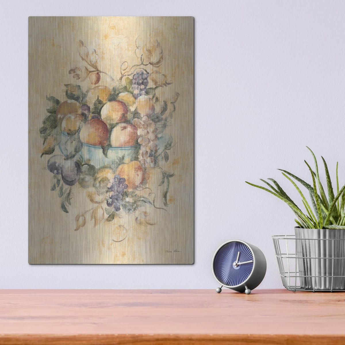 'Old World Fruit' by Cheri Blum – Metal Wall Art, 12x16 room view