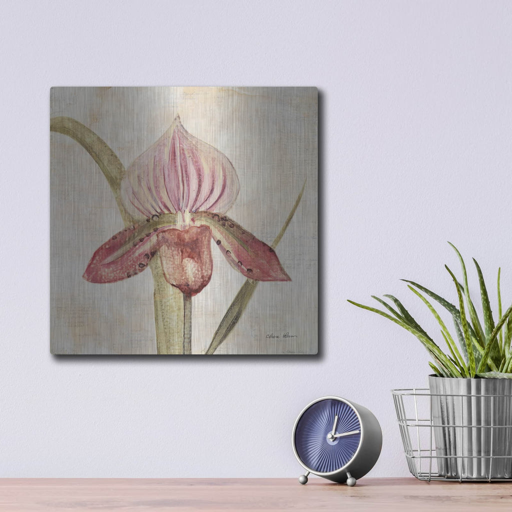 'Orchid 3' by Cheri Blum – Metal Wall Art, 12x12 room view