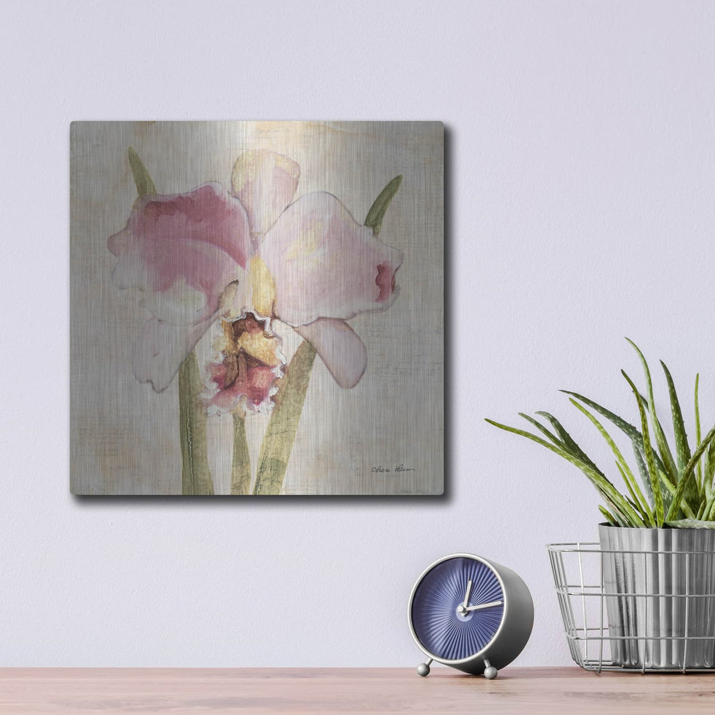 'Orchid 6' by Cheri Blum – Metal Wall Art, 12x12 room view