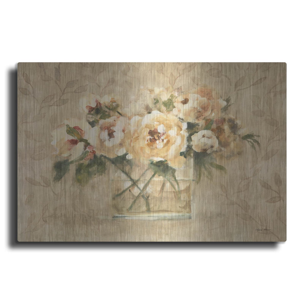 'Peonies In Glass' by Cheri Blum – Metal Wall Art
