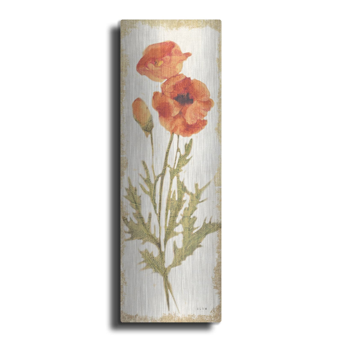 'Poppy Panel Light' by Cheri Blum – Metal Wall Art