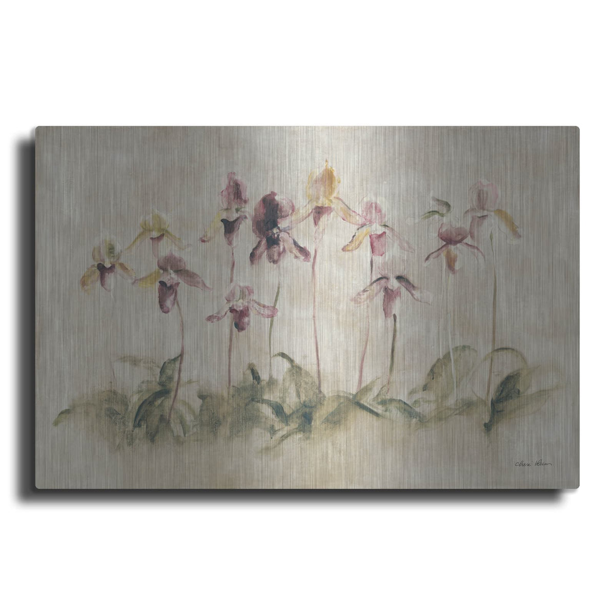 'Purple Dancing Orchids' by Cheri Blum – Metal Wall Art