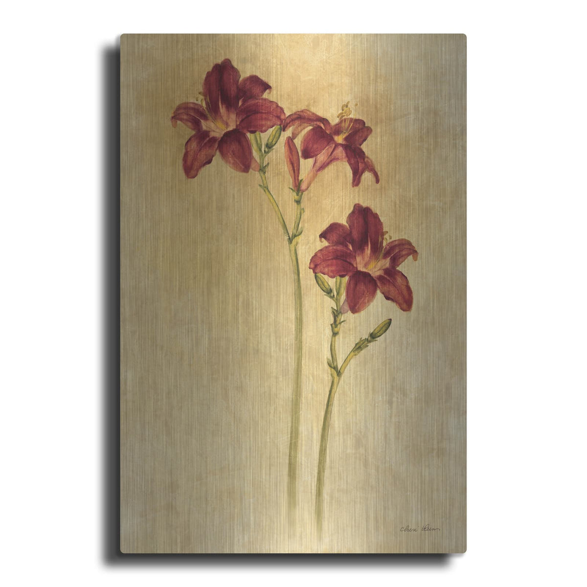 'Red Day Lily' by Cheri Blum – Metal Wall Art
