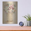 'Roses In Painted Vase 2' by Cheri Blum – Metal Wall Art, 12x16 room view