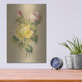 'Roses On Quilt 2' by Cheri Blum – Metal Wall Art, 12x16 room view