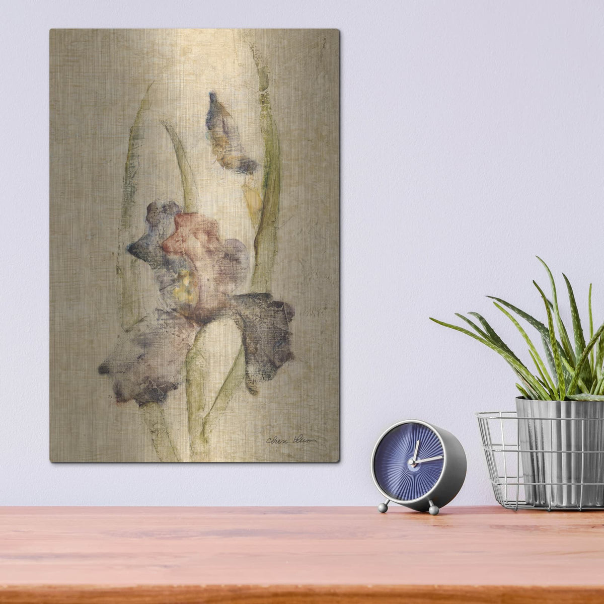 'Southern Floral 2' by Cheri Blum – Metal Wall Art, 12x16 room view