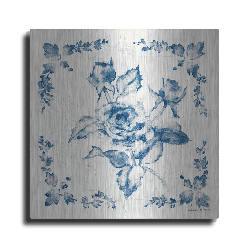 'Swedish Tile 2 Blue' by Cheri Blum – Metal Wall Art