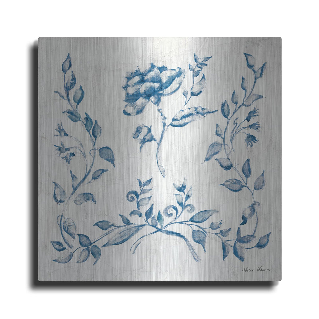 'Swedish Tile I Blue' by Cheri Blum – Metal Wall Art