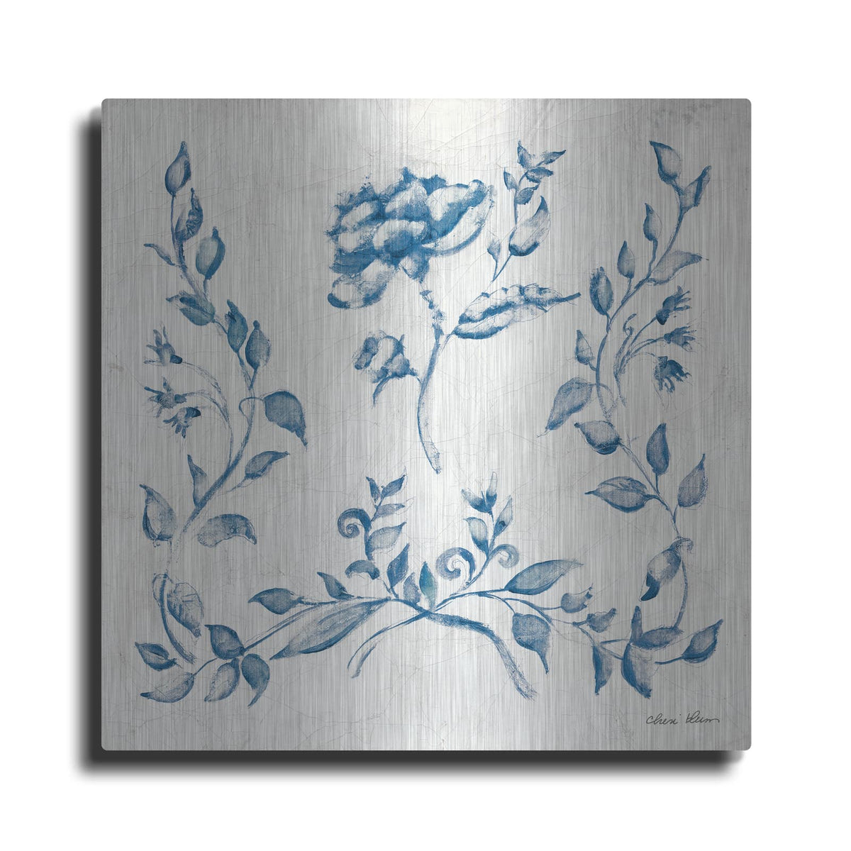 'Swedish Tile I Blue' by Cheri Blum – Metal Wall Art