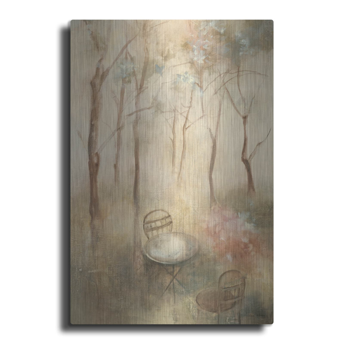 'Table For Two Crop' by Cheri Blum – Metal Wall Art