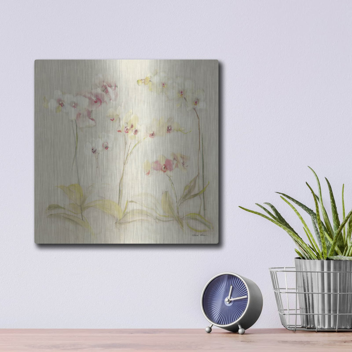 'The Dance Of The Orchids 2' by Cheri Blum – Metal Wall Art, 12x12 room view