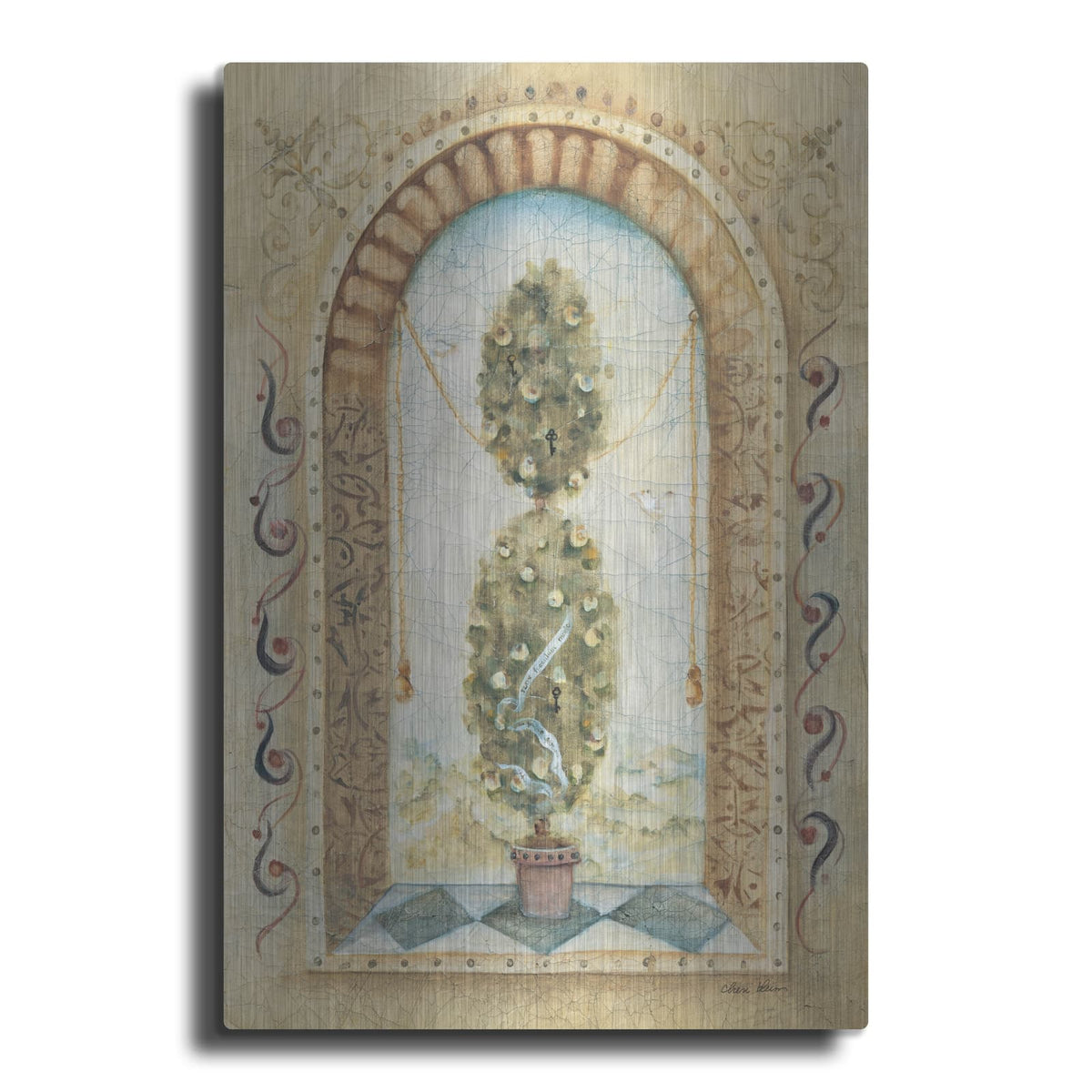 'Topiary Fresco 1' by Cheri Blum – Metal Wall Art