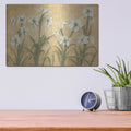 'White Amaryllis Garden' by Cheri Blum – Metal Wall Art, 16x12 room view