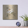 'White Floral 2' by Cheri Blum – Metal Wall Art, 12x12 room view