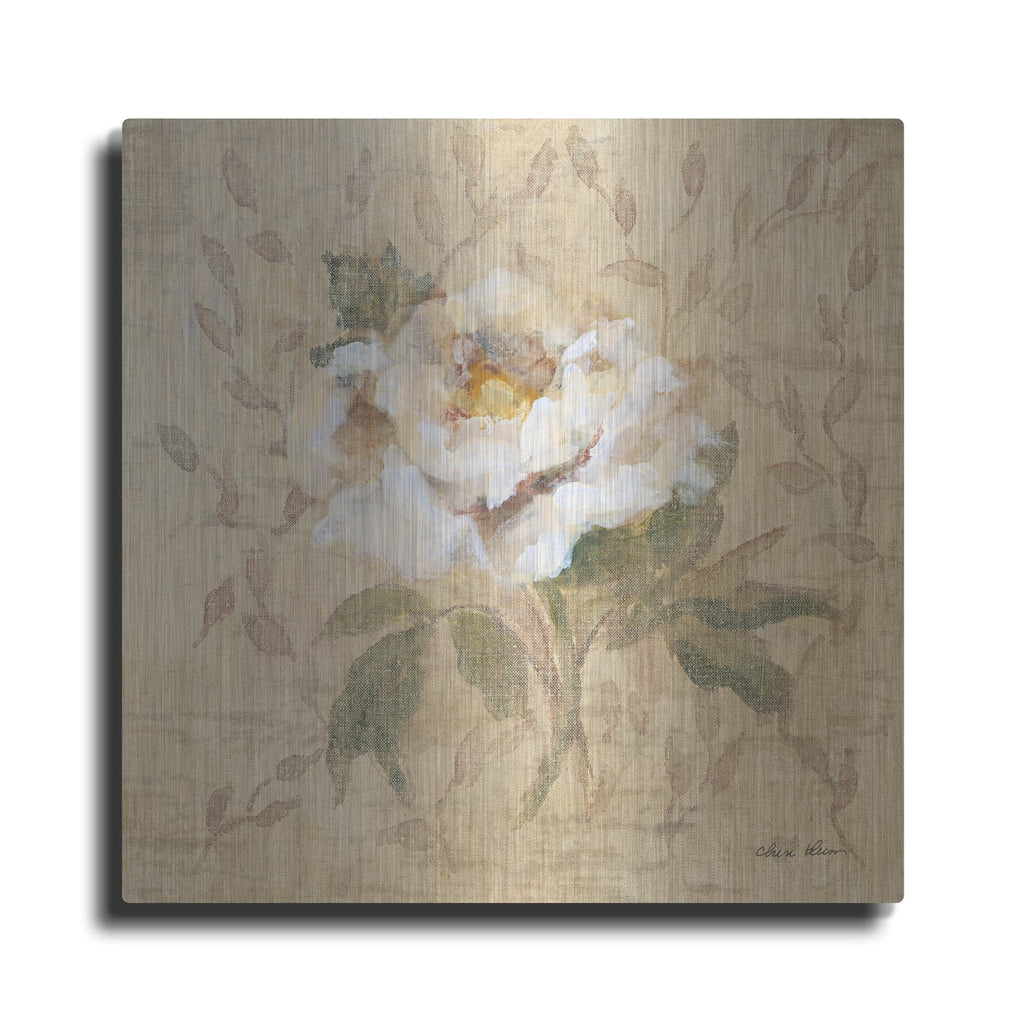 'White Floral 2' by Cheri Blum – Metal Wall Art