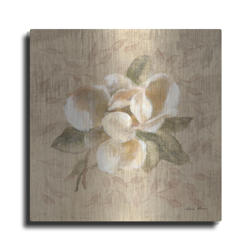 'White Floral 3' by Cheri Blum – Metal Wall Art