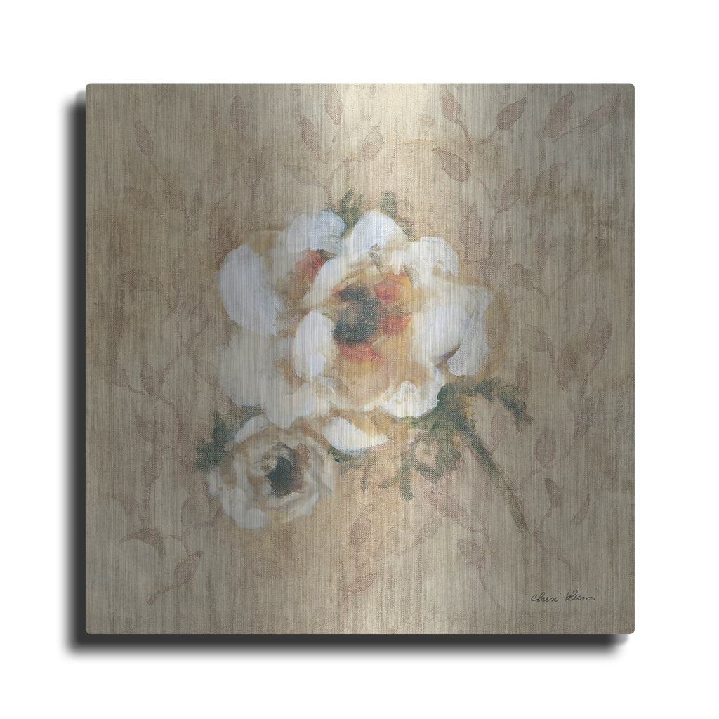 'White Floral 4' by Cheri Blum – Metal Wall Art