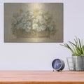 'White Floral Bouquet 1' by Cheri Blum – Metal Wall Art, 16x12 room view