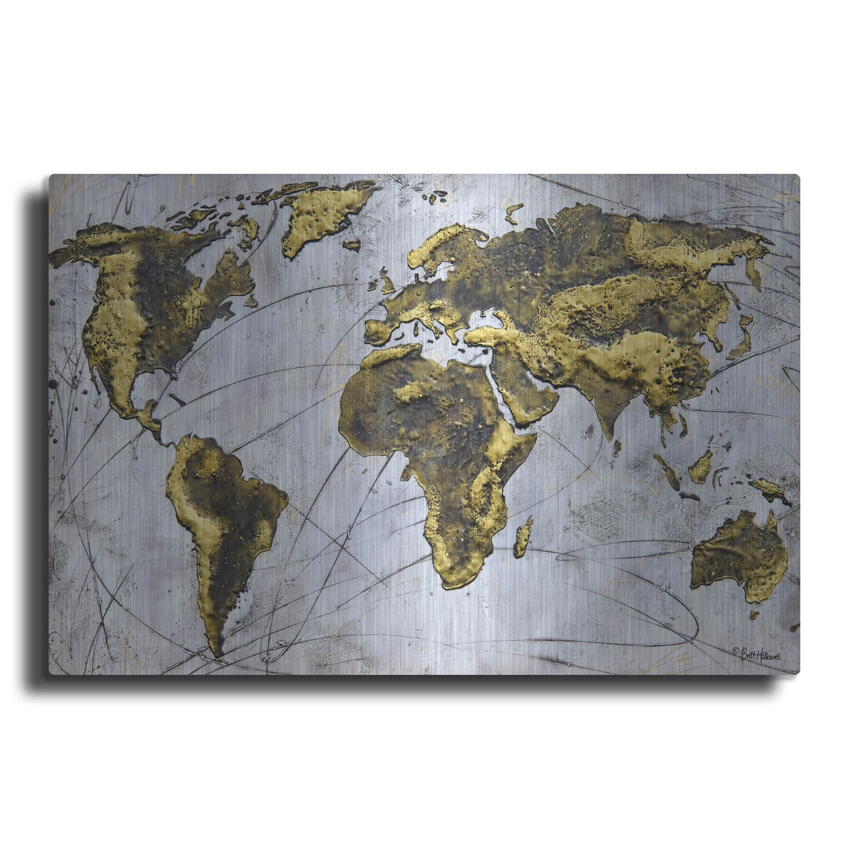 'A Wonderful World' by Britt Hallowell – Metal Wall Art