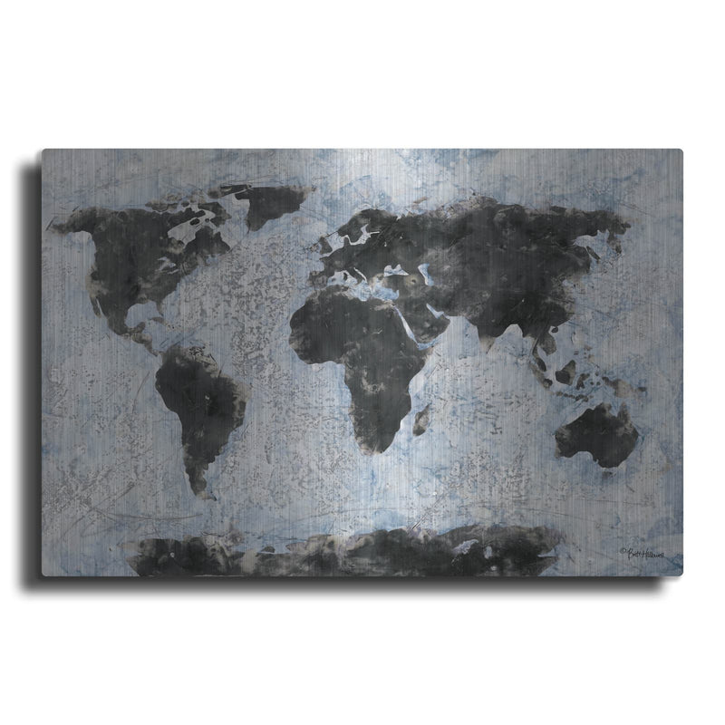 'Old World Map 2' by Britt Hallowell – Metal Wall Art