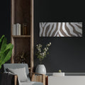 'Different Stripes' by Britt Hallowell – Metal Wall Art, 36x12 room view