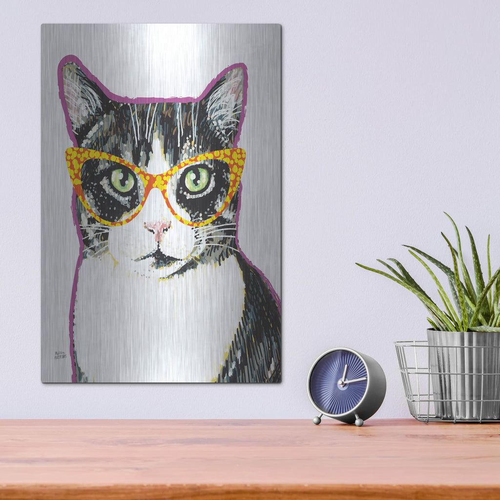 'Bespectacled Pet 3' by Melissa Averinos – Metal Wall Art, 12x16 room view
