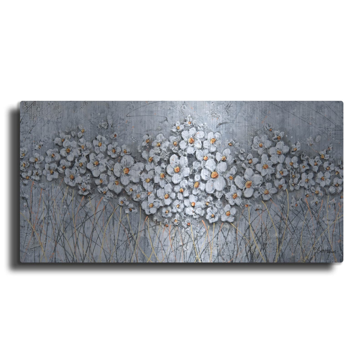 'Fields of Pearls' by Britt Hallowell – Metal Wall Art